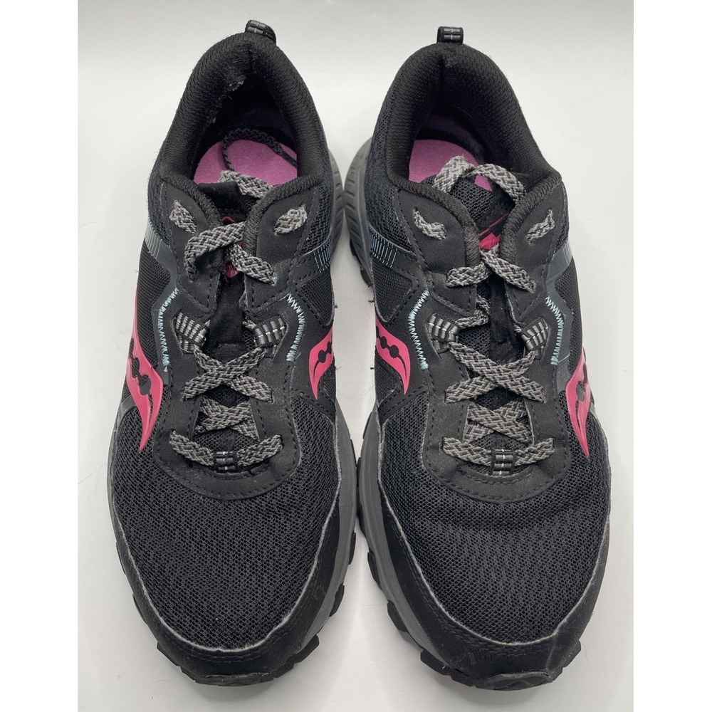 Saucony Womens 8.5W Excursion TR16 Trail S10745-10 Black/Fuchsia Running Shoes - Picture 3 of 9